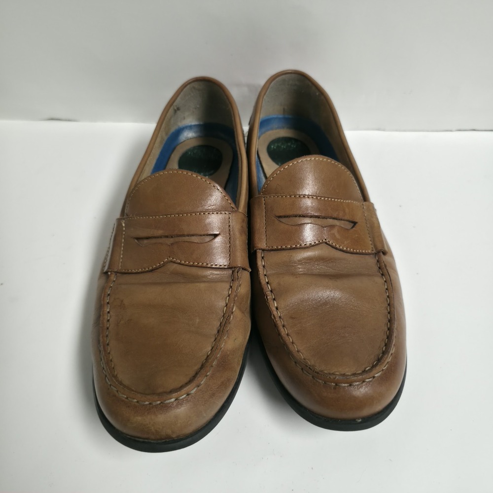 Nunn Bush Men's Drexel Moc Toe Penny Loafers Cognac Leather 10.5